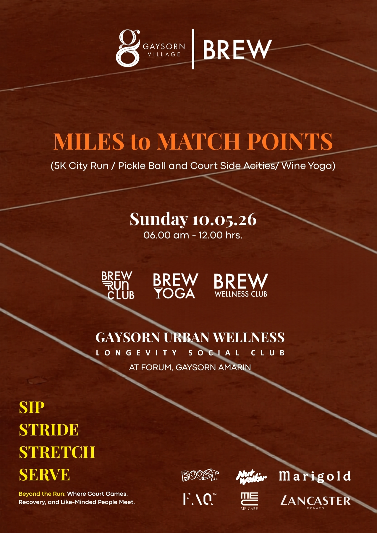 Brew Yoga on Court : BREW x Gaysorn