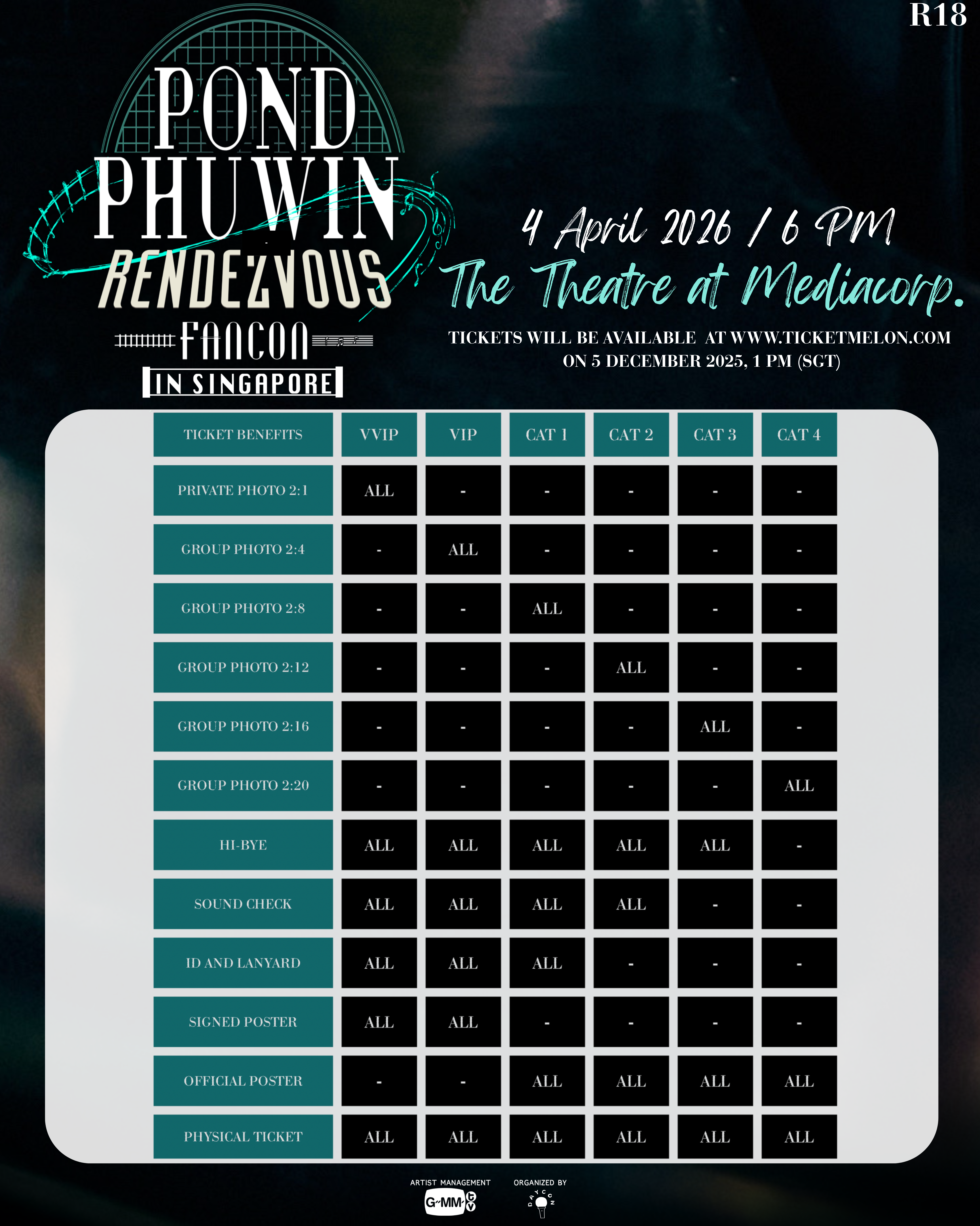 POND PHUWIN “RENDEZVOUS” FANCON IN SINGAPORE - Ticketmelon