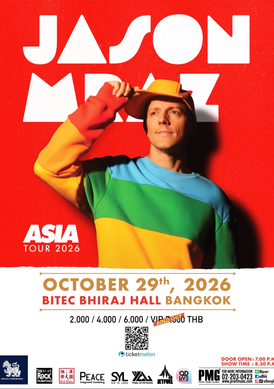 Jason Mraz Live in Bangkok 2026