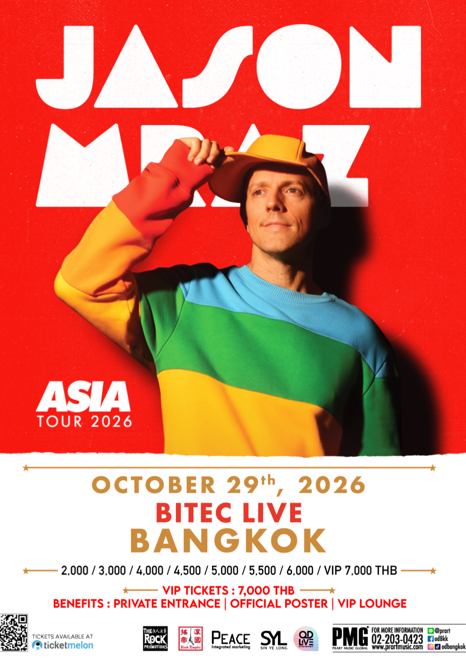 Jason Mraz Live In Bangkok 2026