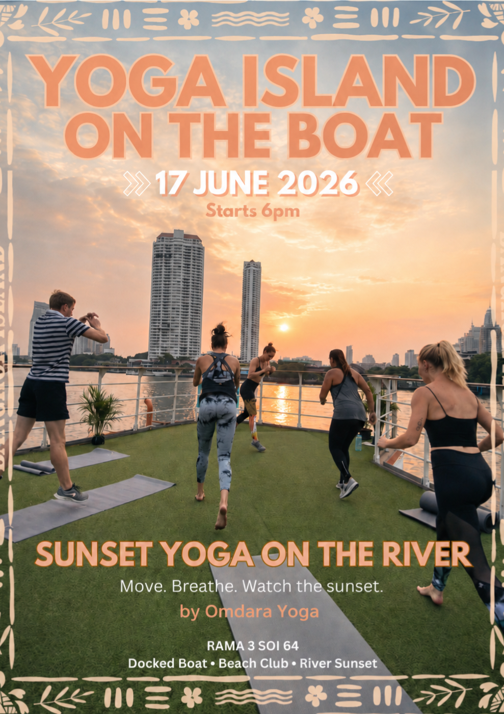Yoga Island on the Boat