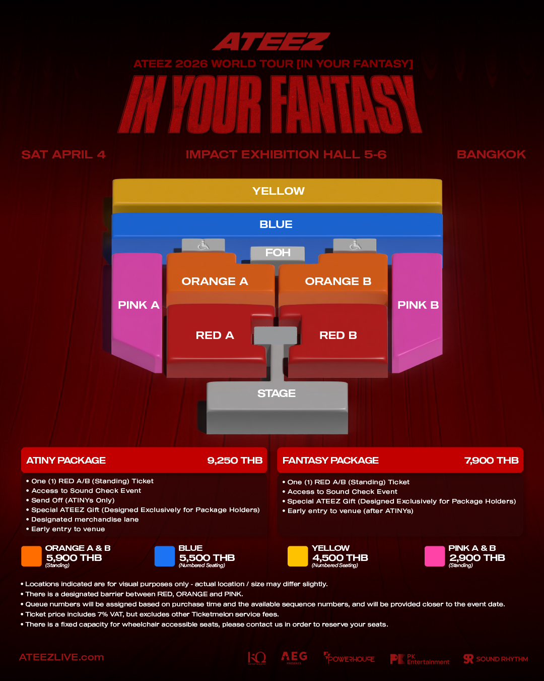 ATEEZ 2026 WORLD TOUR [IN YOUR FANTASY] IN BANGKOK - Ticketmelon