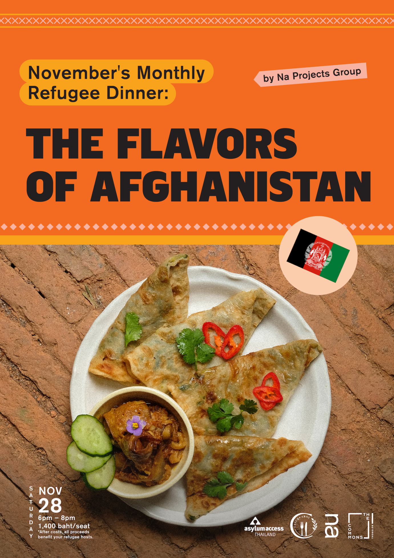 November's Monthly Refugee Dinner: The Flavors of Afghanistan