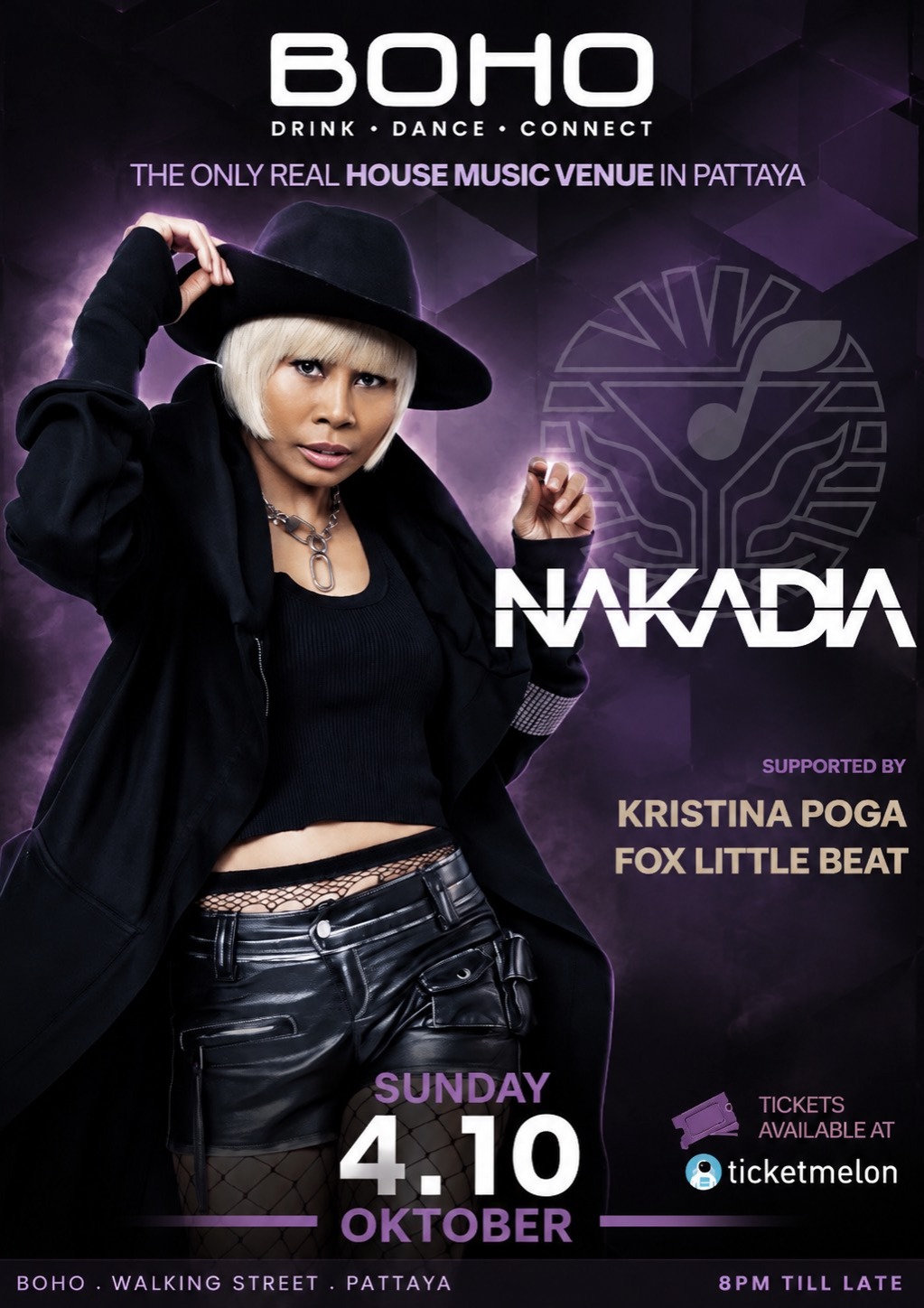 NAKADIA Live at BOHO Pattaya - Sunday 4 October