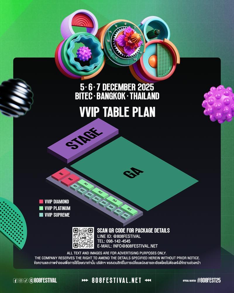 Vvip Table Condiments 808 Festival 2025 - Ticketmelon