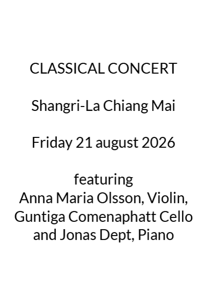 Classical Concert at Shangri-La Chiang Mai